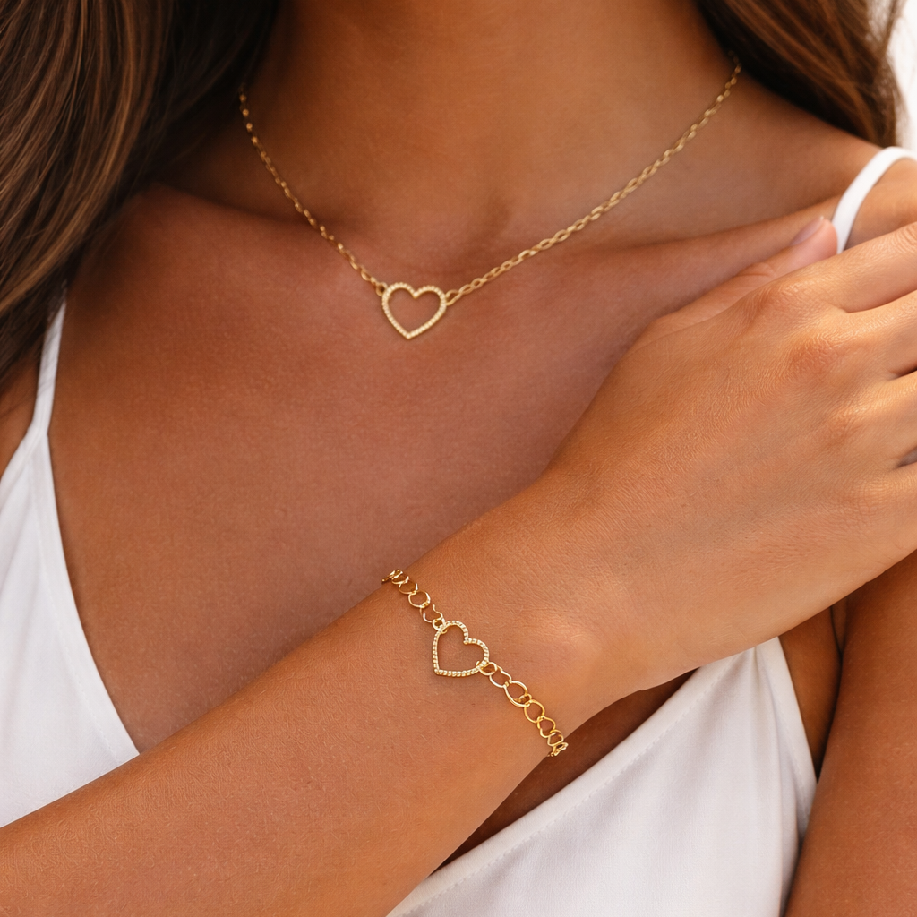 Nekke Twist Heart Gold